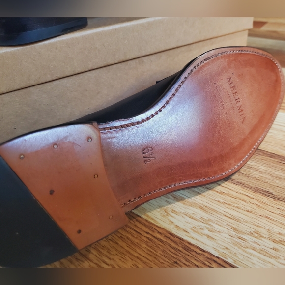 meermin vitello black women's loafer - Picture 3 of 8